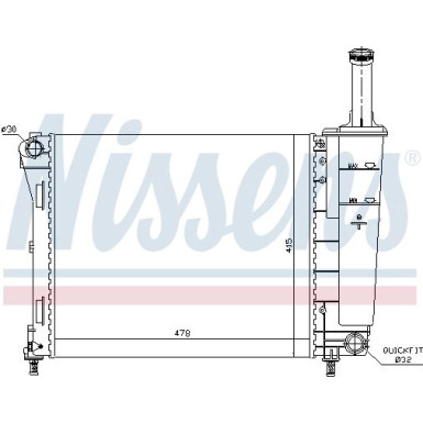 61936 Kühler, Motorkühlung ** FIRST FIT **