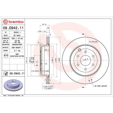 Brembo | Bremsscheibe | 09.D942.11