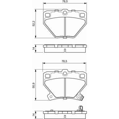0 986 424 630 Bremsbelagsatz, Scheibenbremse