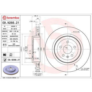 09.N266.21 Bremsscheibe PRIME LINE - UV Coated 09.N266.21 Bremsscheibe PRIME LINE - UV Coated