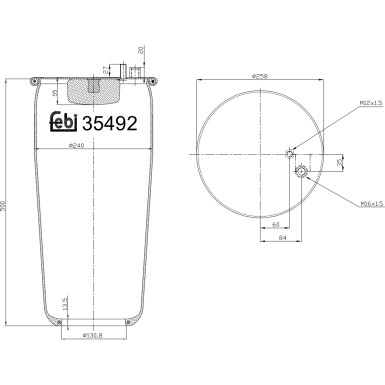 FEBI BILSTEIN 35492 Federbalg, Luftfederung