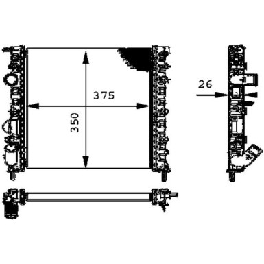 Mahle | Kühler, Motorkühlung | CR 308 000P