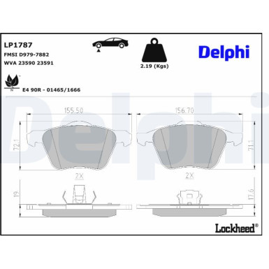 LP1787 Bremsbelagsatz, Scheibenbremse