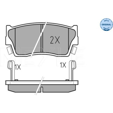 Meyle Bremsbelagsatz, Scheibenbremse MEYLE-ORIGINAL: True to OE 025 215 0014/W
