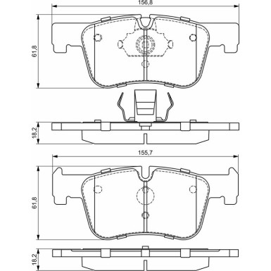BOSCH Bremsbelagsatz, Scheibenbremse 0 986 494 689