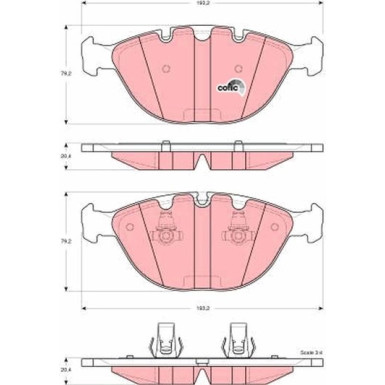 GDB1529 Bremsbelagsatz, Scheibenbremse COTEC