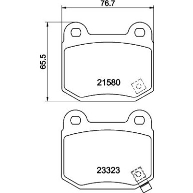 Hella | Bremsbelagsatz, Scheibenbremse | 8DB 355 010-691