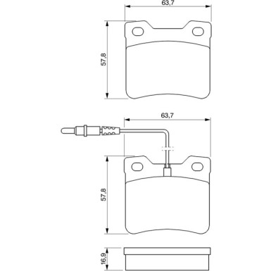 BOSCH | Bremsbelagsatz, Scheibenbremse | 0 986 494 000 BOSCH | Bremsbelagsatz, Scheibenbremse | 0 986 494 000
