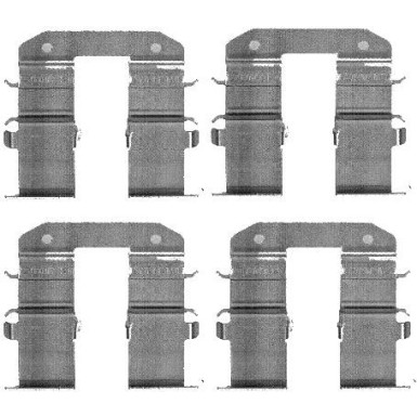 Hella | Zubehörsatz, Scheibenbremsbelag | 8DZ 355 203-351