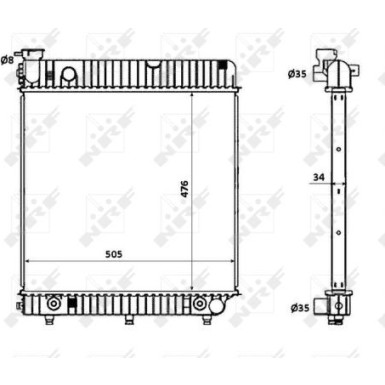 NRF | Kühler, Motorkühlung | 53875 NRF | Kühler, Motorkühlung | 53875