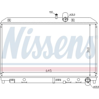 Nissens | Kühler, Motorkühlung | 62458
