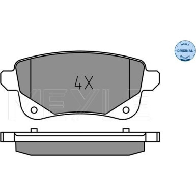025 248 2016 Bremsbelagsatz, Scheibenbremse MEYLE-ORIGINAL: True to OE.
