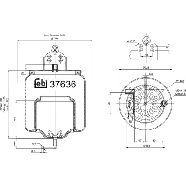 FEBI BILSTEIN 37636 Federbalg, Luftfederung