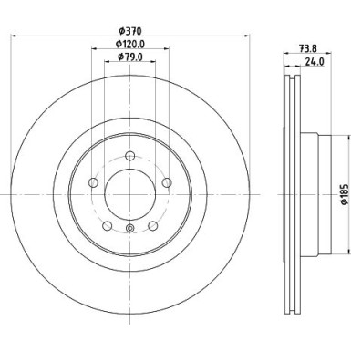 Hella | Bremsscheibe | 8DD 355 120-241