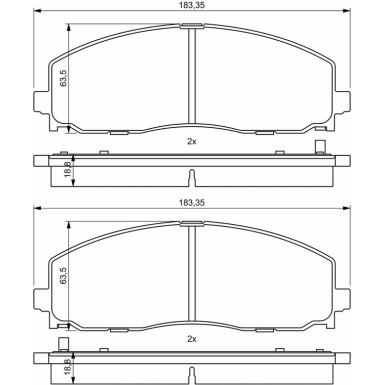 BOSCH Bremsbelagsatz, Scheibenbremse 0 986 494 769 BOSCH Bremsbelagsatz, Scheibenbremse 0 986 494 769