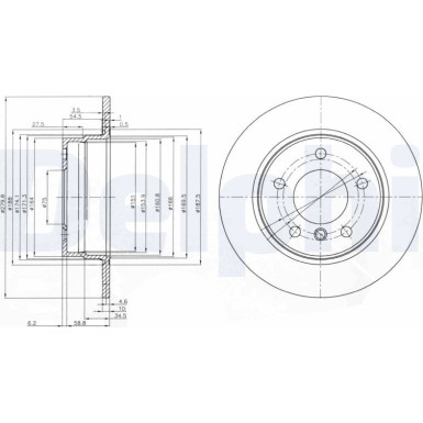 Delphi | Bremsscheibe | BG3948C