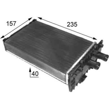 AH 48 000S Wärmetauscher, Innenraumheizung BEHR