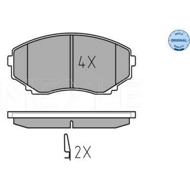Meyle Bremsbelagsatz, Scheibenbremse MEYLE-ORIGINAL: True to OE 025 235 1516/W