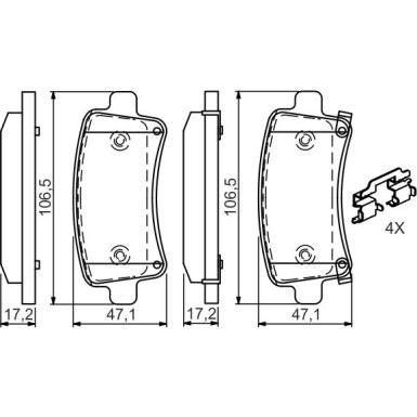 0 986 494 668 Bremsbelagsatz, Scheibenbremse