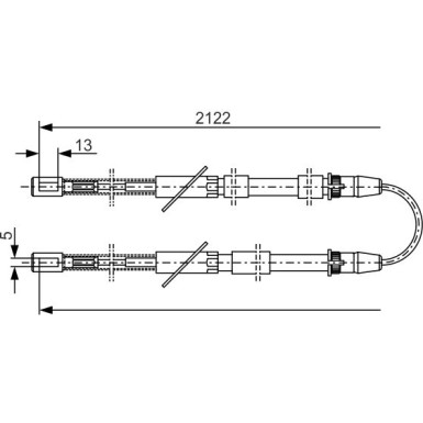 1 987 482 010 Seilzug, Feststellbremse 1 987 482 010 Seilzug, Feststellbremse