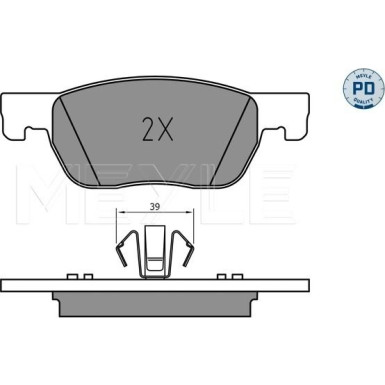 Meyle Bremsbelagsatz, Scheibenbremse MEYLE-PD: Advanced performance and design 025 223 4220/PD