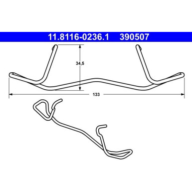 ATE | Feder, Bremssattel | 11.8116-0236.1
