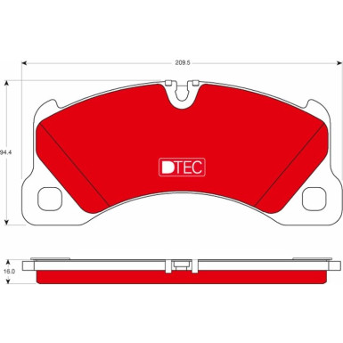 TRW Bremsbelagsatz, Scheibenbremse DTEC COTEC GDB1774DTE