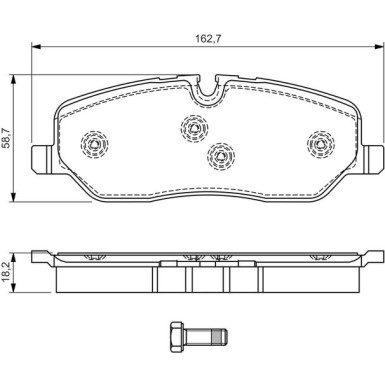 0 986 494 147 Bremsbelagsatz, Scheibenbremse