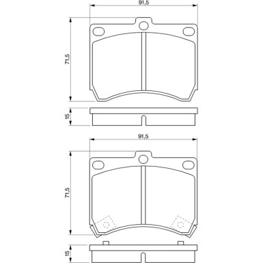 BOSCH Bremsbelagsatz, Scheibenbremse 0 986 460 974
