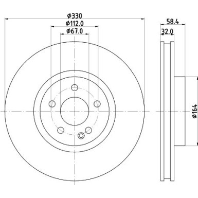 Hella | Bremsscheibe | 8DD 355 123-501