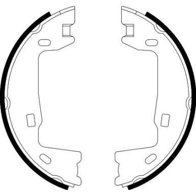 Hella | Bremsbackensatz, Feststellbremse | 8DA 355 050-321