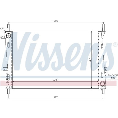 Nissens | Kühler, Motorkühlung | 66704