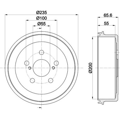 Hella | Bremstrommel | 8DT 355 301-321