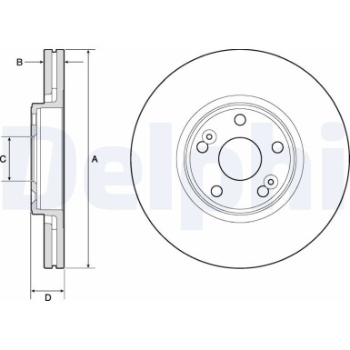 Delphi | Bremsscheibe | BG4746C