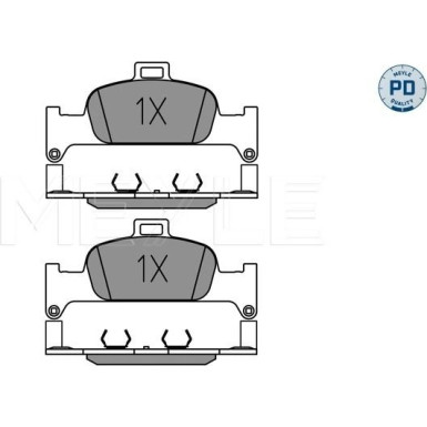 025 224 0216/PD Bremsbelagsatz, Scheibenbremse MEYLE-PD: Advanced performance and design.