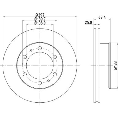 Hella | Bremsscheibe | 8DD 355 116-821