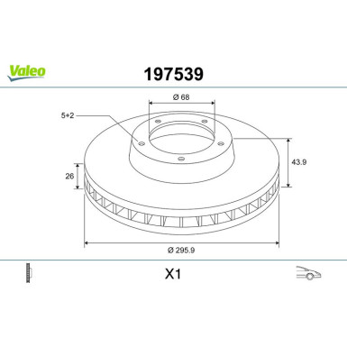 Valeo | Bremsscheibe | 197539