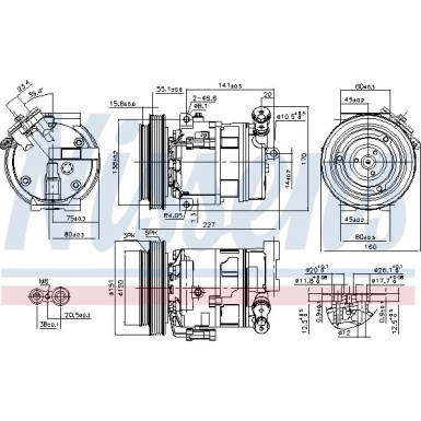 Nissens | Kompressor, Klimaanlage | 89396