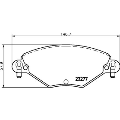 Hella | Bremsbelagsatz, Scheibenbremse | 8DB 355 019-411