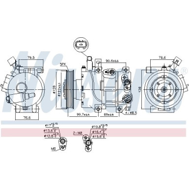 Nissens | Kompressor, Klimaanlage | 890689