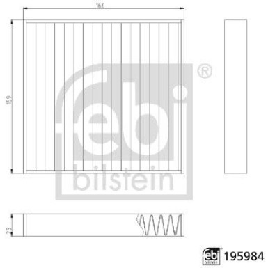 febi bilstein | Filter, Innenraumluft | 195984 febi bilstein | Filter, Innenraumluft | 195984