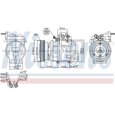 Nissens | Kompressor, Klimaanlage | 890067