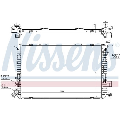 Nissens | Kühler, Motorkühlung | 60326