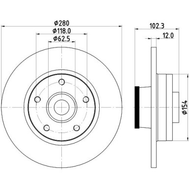 Hella | Bremsscheibe | 8DD 355 123-251