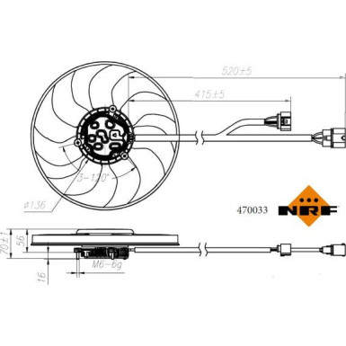 470033 Lüfter, Motorkühlung