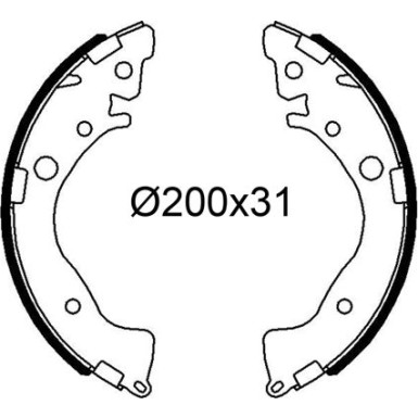 564277 Bremsbackensatz