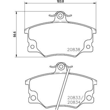 Hella | Bremsbelagsatz, Scheibenbremse | 8DB 355 005-961