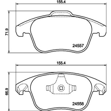 Hella | Bremsbelagsatz, Scheibenbremse | 8DB 355 013-351