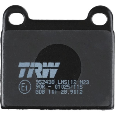 TRW | Bremsbelagsatz, Scheibenbremse | GDB101
