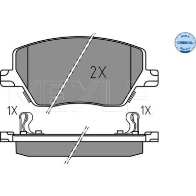 Meyle Bremsbelagsatz, Scheibenbremse MEYLE-ORIGINAL: True to OE 025 223 9719